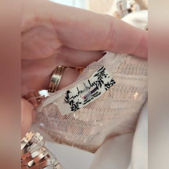 NWOT Free People Disco Fever Cami Champagne Small - Picture 3 of 7